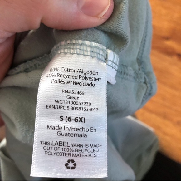 Wonder Nation Sage Green short sleeve tee in size S(6-6X) - Picture 4 of 7